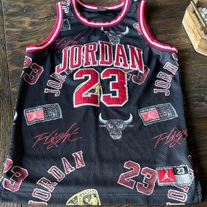 Jordan Black and Red Kids Jersey
